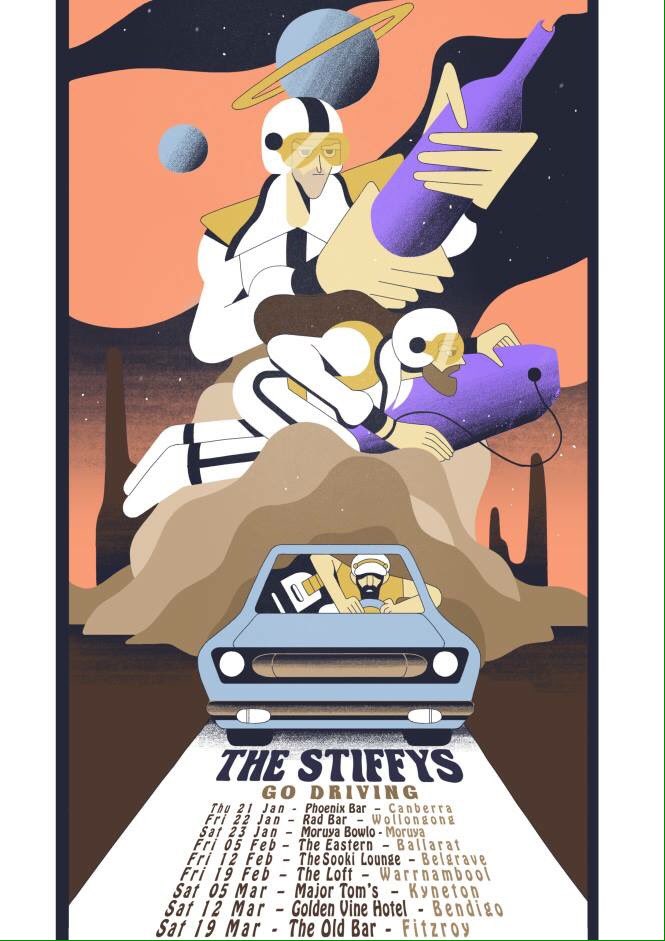 Grab your tickets to <a href="/The_Stiffys/">The Stiffys</a> this Saturday night. It's going to be a hoot! #Kyneton