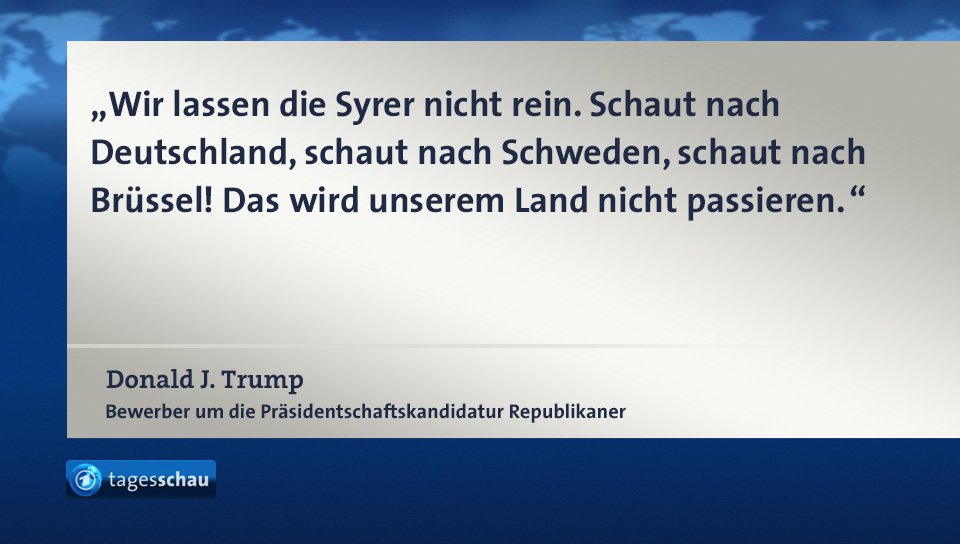 tagesschau's tweet photo. Donald Trump feiert Erfolge am #SuperTuesday und blickt auf die Flüchtlingspolitik in Europa https://t.co/dk5o7MuHQL