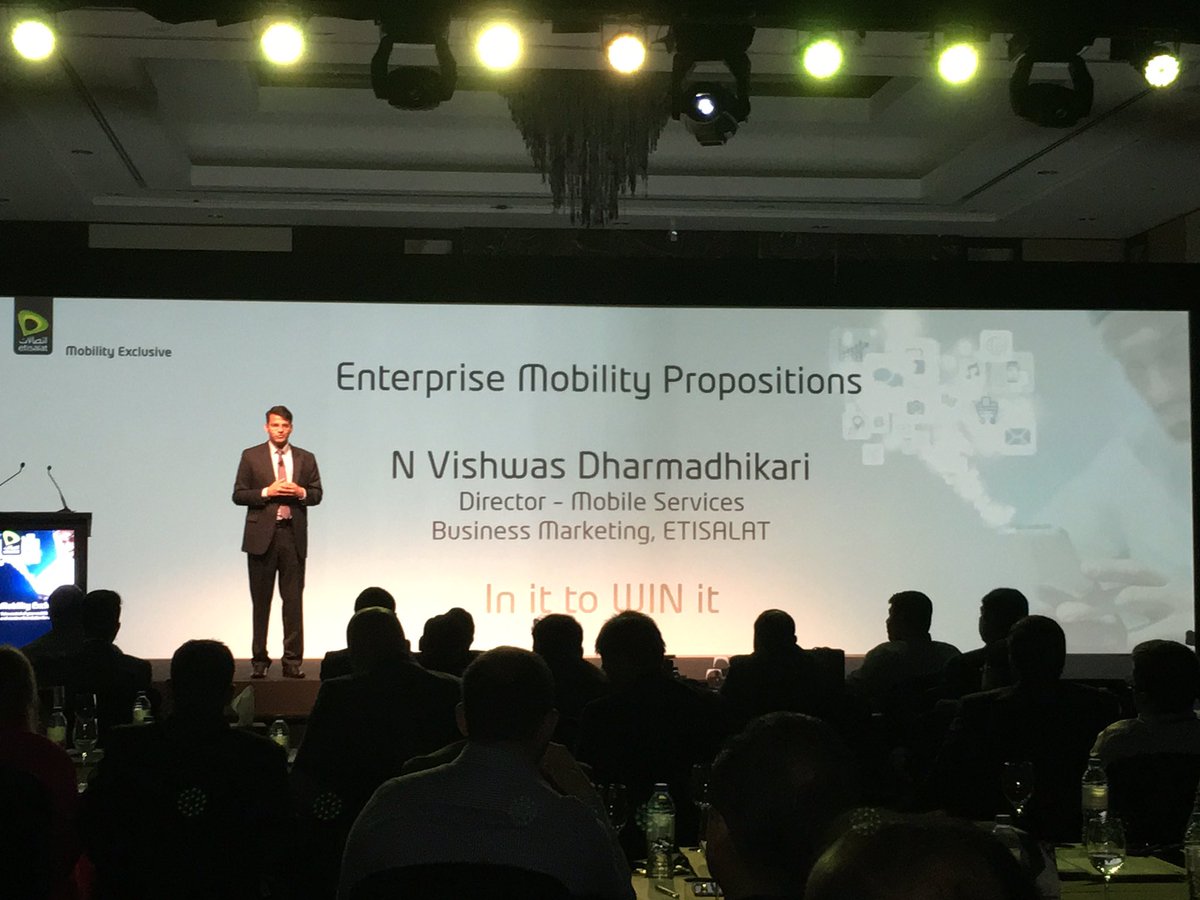 ComputerNewsME's tweet photo. N Vishead Dharmadhikari @etisalat takes the stage to kick off the second half of the #MobilityXclusive workshop https://t.co/0eZVOOs8pp