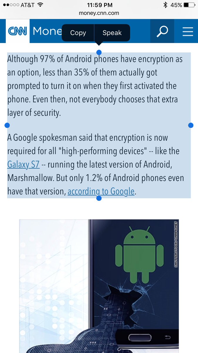 Bukhari_Muneeb's tweet image. #Android phones are easier for police to crack than #iPhones.
money.cnn.com/2016/02/25/tec…
#EncryptionMatters #Privacy