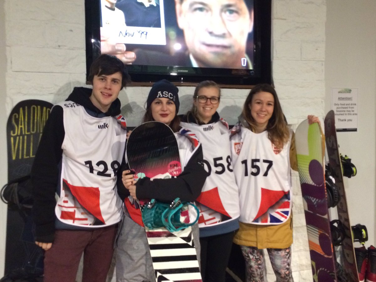 astonsnow's tweet photo. SQUAD ON POINT: Team ASC ready to take on BUISC! Next up is the snowboarders, with both Jessie and Georgia in action https://t.co/M2Oyzn3bkj