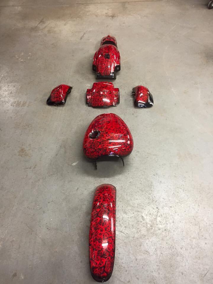 WsHydrographics's tweet image. Another happy customer, Cruiser with Roses #hydrographics