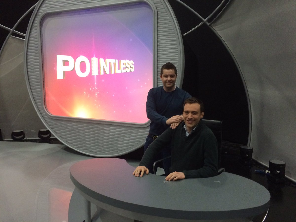 KyleTurmel's tweet photo. Thank you both a lot for a fun pointless day yeaterday! Kyle &amp; Mike. @XanderArmstrong @richardosman @Mike30before30 https://t.co/vgP5M4A8pS