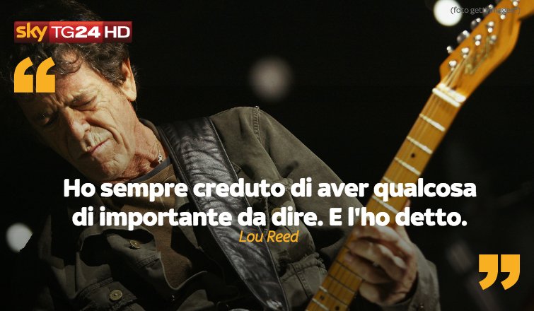 Just a perfect day... Così iniziava la canzone più famosa di Lou Reed, il cantante #rock nasceva oggi nel 1942.