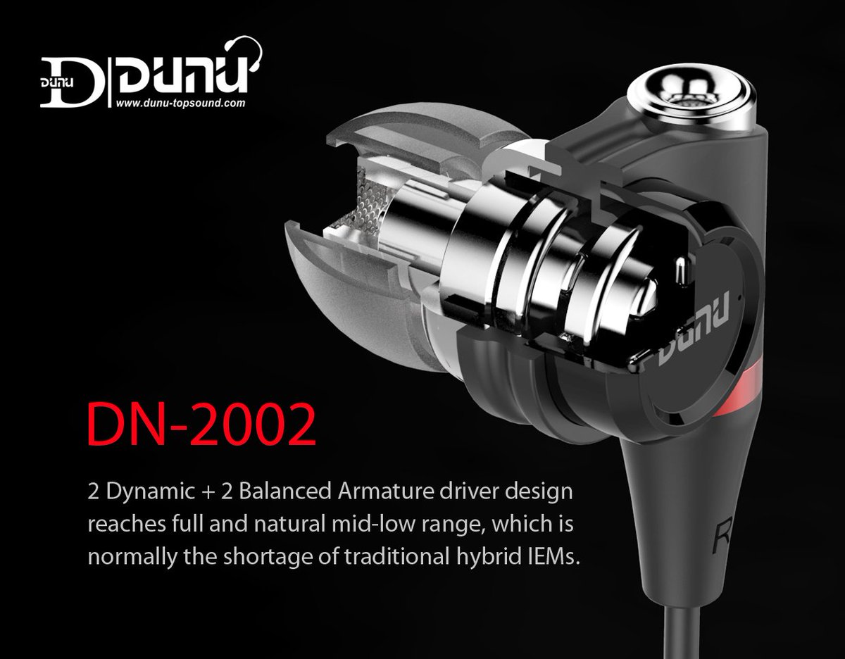 Josephwu77's tweet photo. 2 Dynamic + 2 Balanced Armature driver design
High definition sound experience.
#DN2002 #DUNU #HEADPHONE #4driver https://t.co/JomDYvMQOu