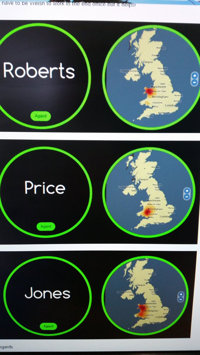 Steve_JonesUK's tweet photo. Using a #namemap of UK our team here is Welsh so we need to change rugby team allegiance #SixNations @JimRoberts68 https://t.co/8ViceupV0s