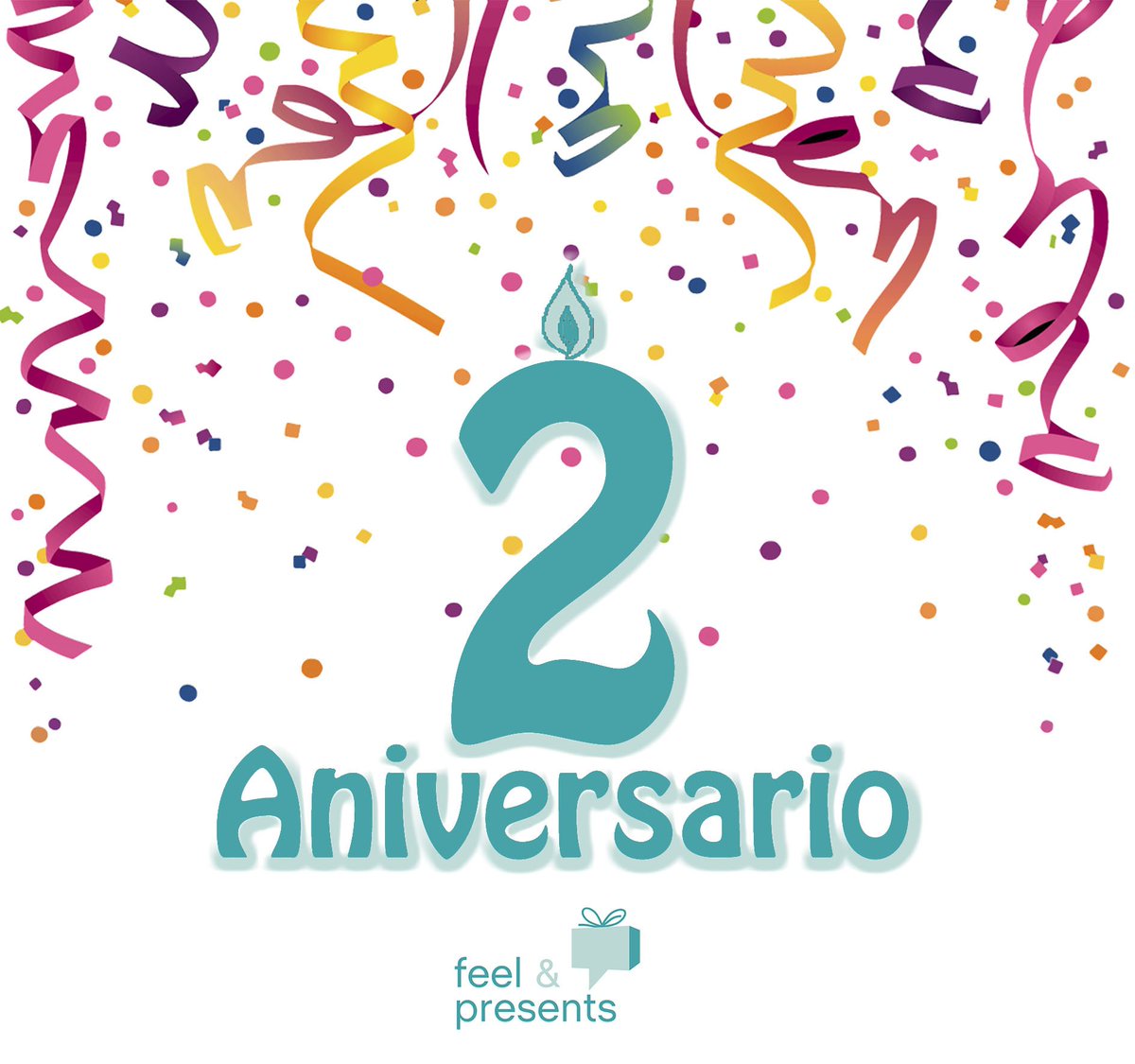 feel_presents's tweet photo. ¡¡¡Hoy cumplimos 2 años!!Gracias por vuestro apoyo y confianza. #aniversario #regalopromocional #merchan #marketing https://t.co/cGjXq7Jpmy