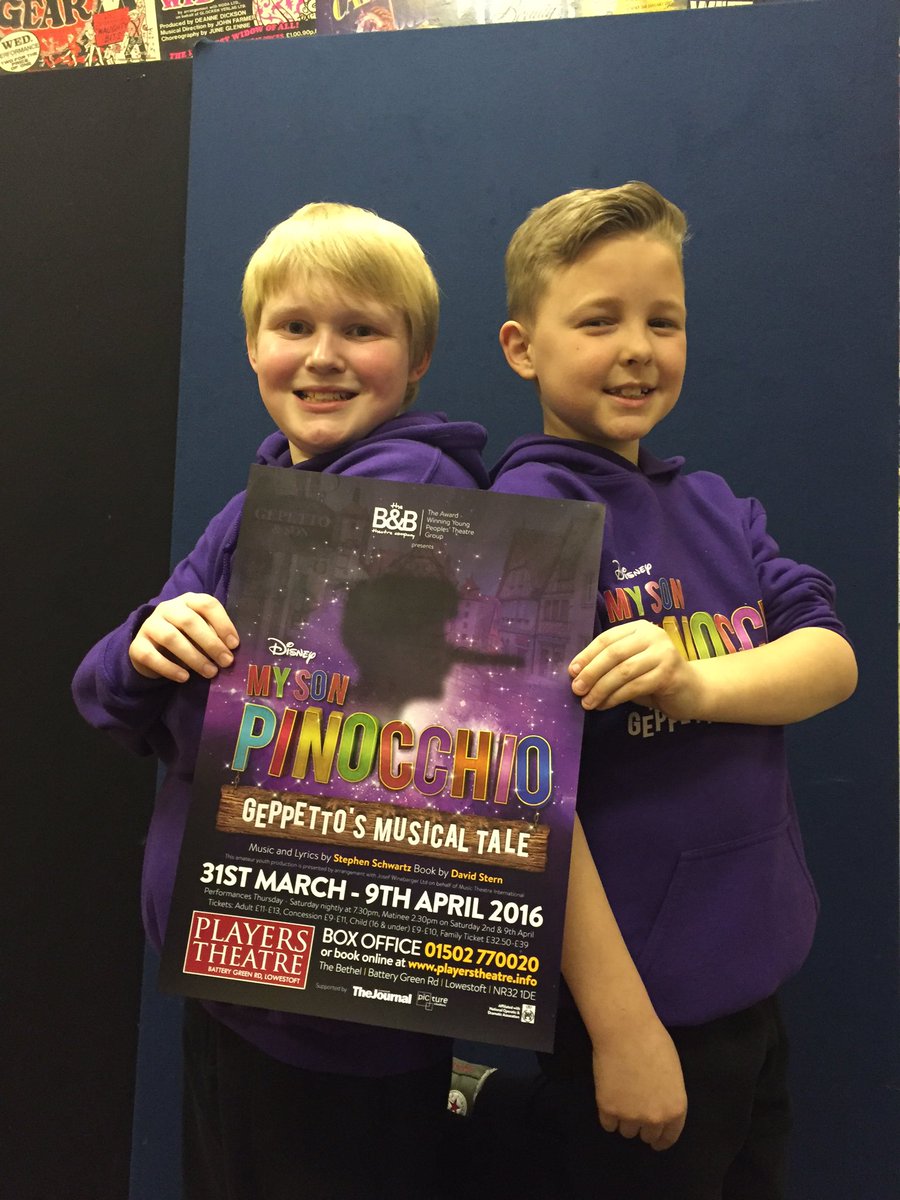 Meet Oliver &amp; Ollie who will be sharing the role of Pinocchio! Book now #theatre #lowestoft