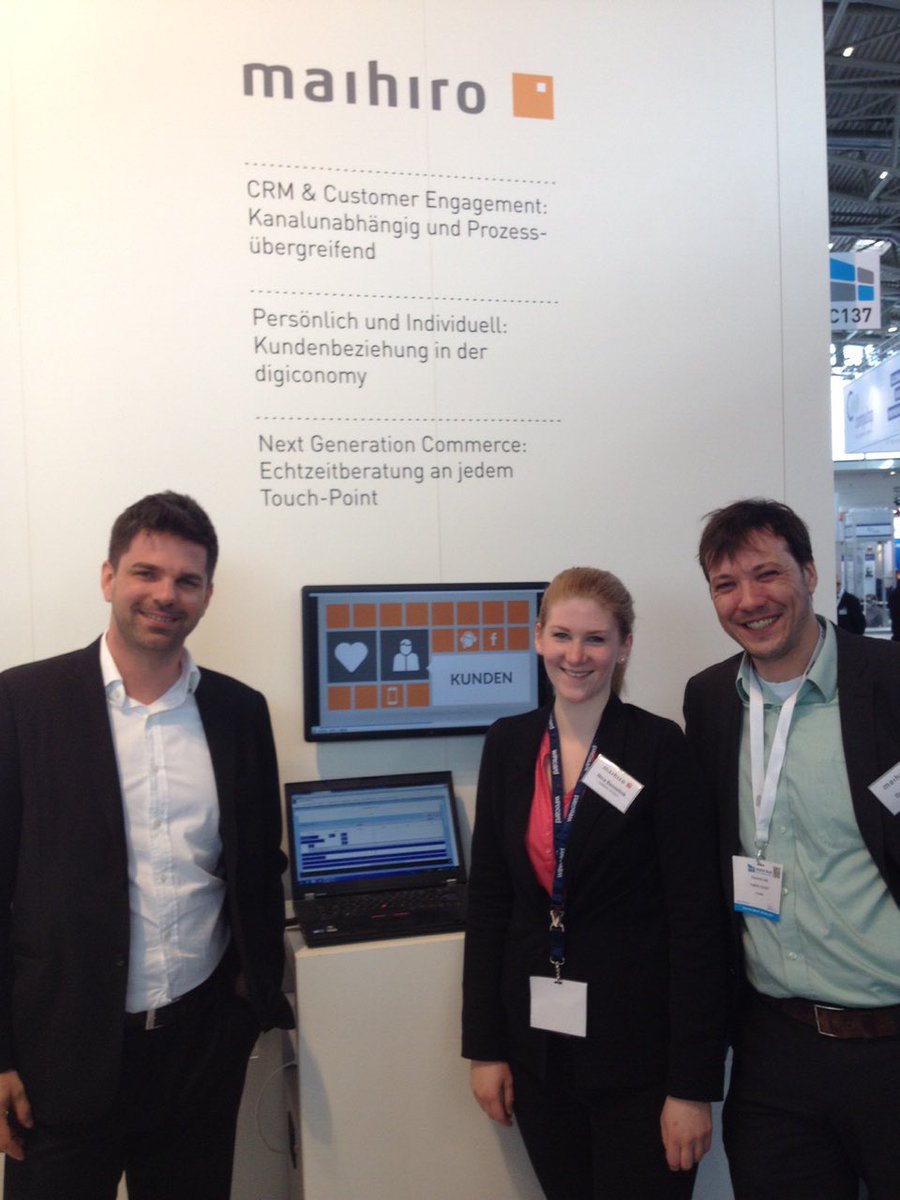 dominicveit's tweet photo. #maihiroGmbH auf der #internetworld ! Halle B6, Stand C137. #sap #customerengagement #CRM #hybris #SAPCEC #SAPCRM https://t.co/QUohbbecRu
