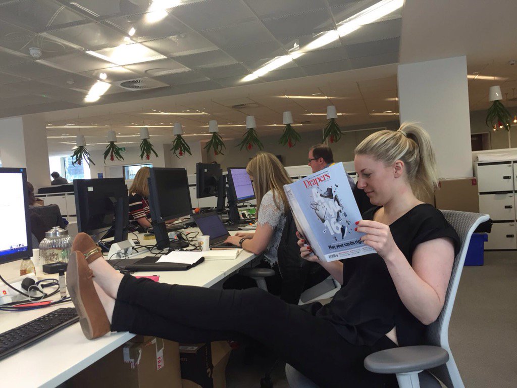 lauradalts's tweet photo. My "busy" day in the Drapers Office @Drapers #DRNEXTGEN https://t.co/0uYInGOxQO