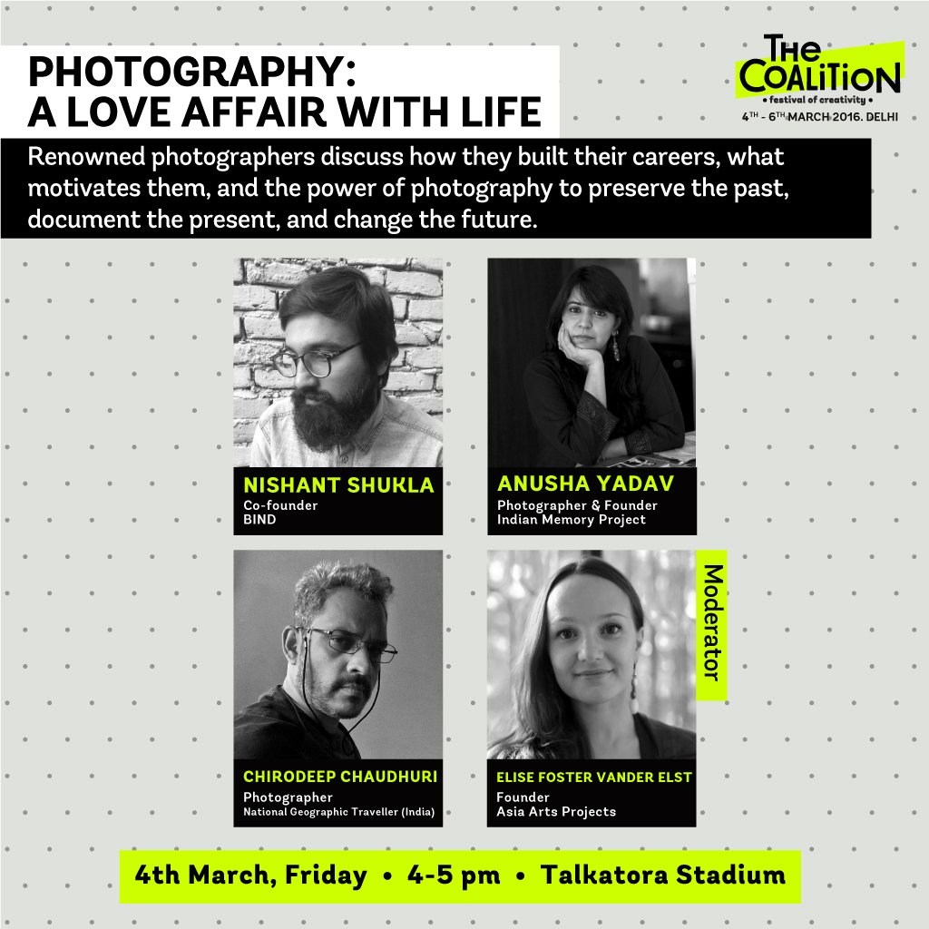 coalitionindia's tweet photo. Catch @anushayadav, @AsiaArtProjects' Elise Foster Vander Elst &amp; others at #TC3: https://t.co/Dr3kRQv4H8 https://t.co/4MEgCmfaKh
