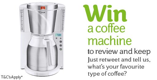 ao's tweet photo. #Competition time! For a chance to #WIN this Coffee Machine, RT and tell us, what's your favourite type of coffee? https://t.co/r8RQpU4RxS
