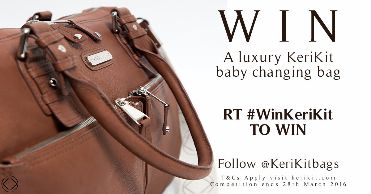 Win a Luxury Baby Changing Bag for mum or special someone.RT #WinKeriKit T&amp;Cs goo.gl/Tso927 #Competition