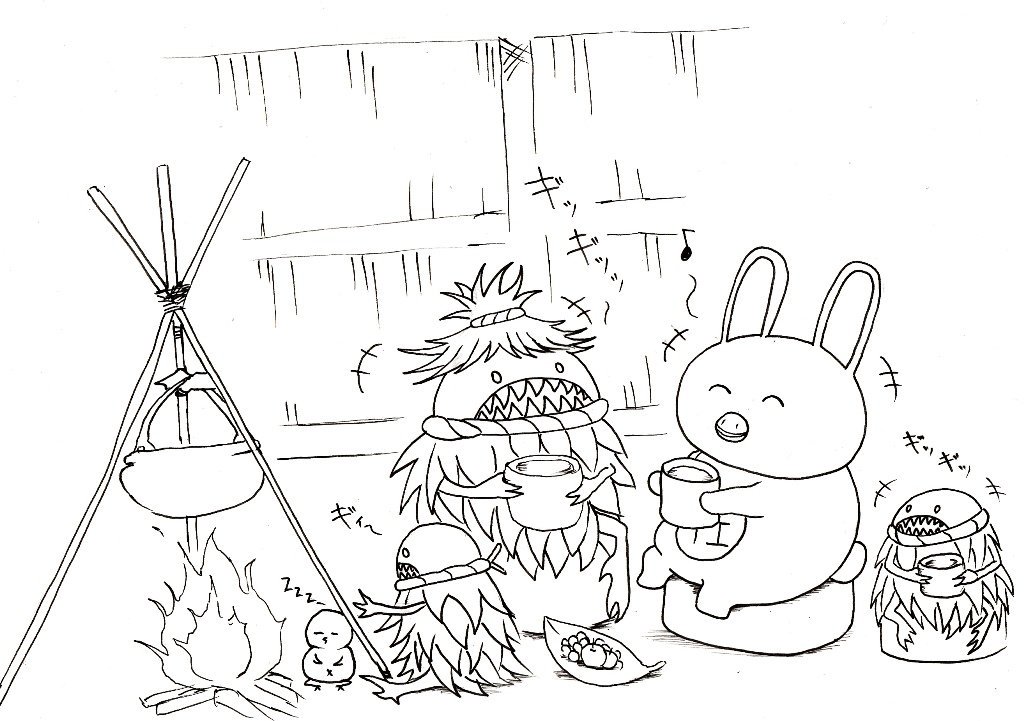 @ahegao8 森リトルさんに両手を引かれ～森ガールさんたちのお家で、ハーブティーを頂く社長たち～♪
森ガールさんたちから溢れ出す!
女子力!!! 