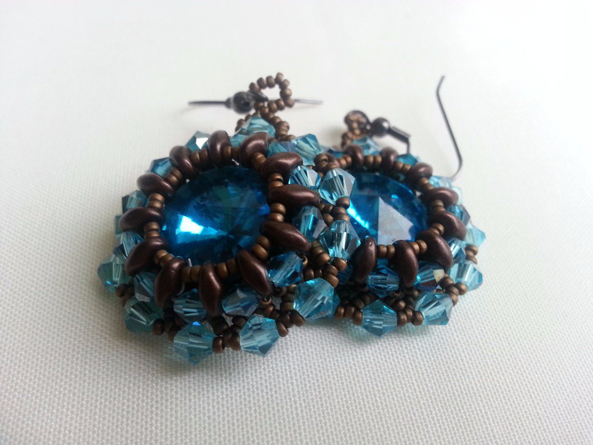 'Crystal Rivoli Earrings' #Earrings, £10 craftylittlebecca.co.uk/ProjectRetail/… #beads #rings