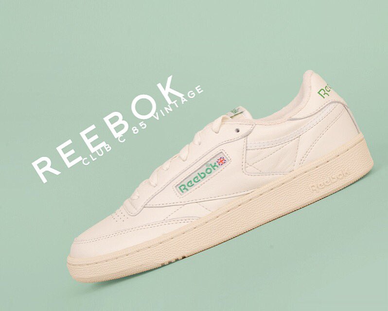 sevenwolvesmen's tweet photo. The Reebok Club C 85 Vintage is in store and online now but numbers are limited!
#reebok #ClubC85 #vintage https://t.co/nmhetDTUJk