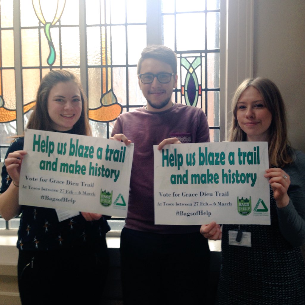 Here's Chandler, James and Robyn supporting <a href="/roadtoagincourt/">Agincourt</a> for <a href="/Tesco/">Tesco</a> &amp; <a href="/GroundwrkSolent/">Groundwork Solent</a>'s  #BagsofHelp scheme.