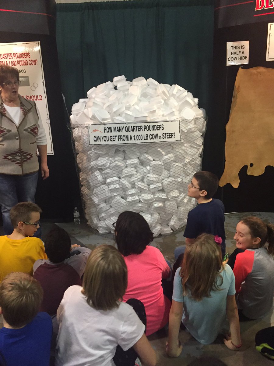 Students learning about ND beef at Agriculture Day! #wfpschools