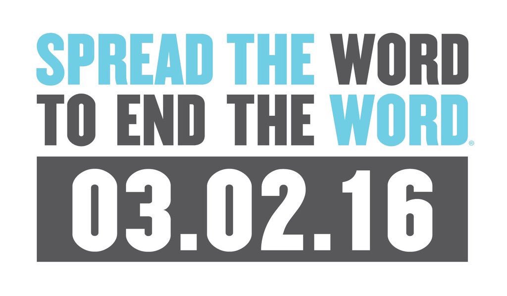 DchsUnify's tweet photo. HAPPY #SpreadTheWordToEndTheWord DAY🎉🎉🎉 tag us in your pictures to show how you're #choosing respect!! https://t.co/G6t7GUFgSh
