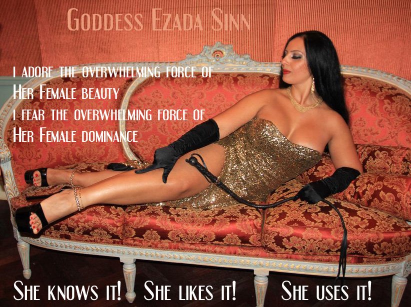 Ezadasminion's tweet photo. No male can resist @Mistress_Ezada she's desire,&amp; she knows it-that's why you'll always b her slave #femalesupremacy https://t.co/oGbgAL09yO