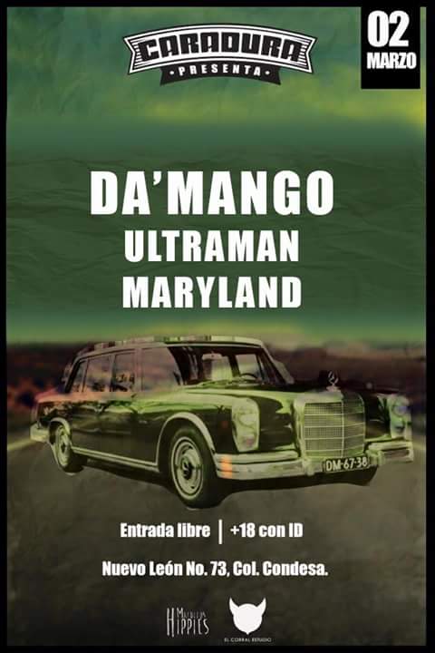 Ultraman_Mx's tweet photo. ¡Hoy hay fiestón loco en @caraduramx con los carnales @da_mango y @maryland_mx #EntradaLibre 9pm ¡Estará con huevos! https://t.co/lUDAE70POd
