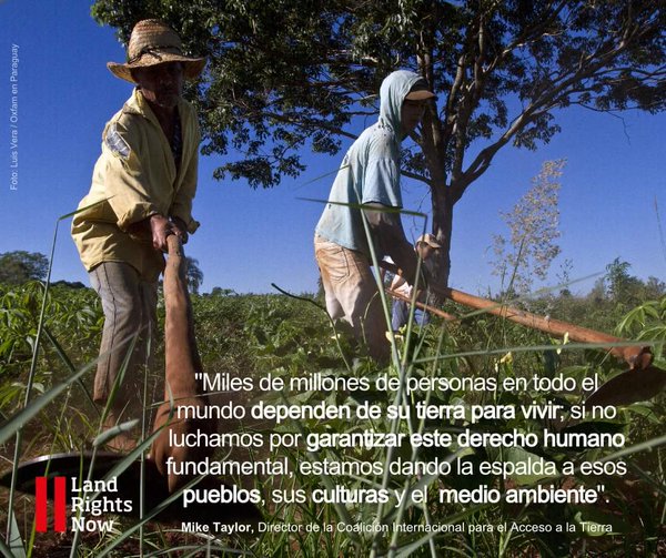 2.500 millones de personas en el mundo dependen de sus tierras #LandRightsNow NOTA OFICIAL☛ bit.ly/1Qs8uLp