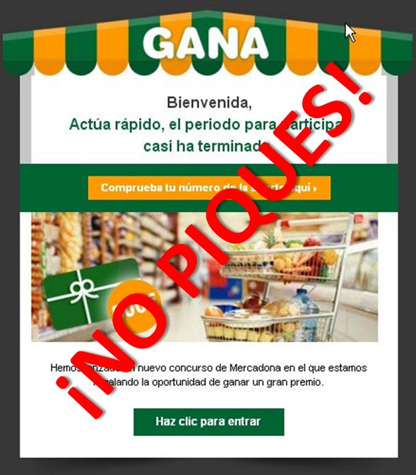 interiorgob's tweet photo. ⚠ ¡Ojo! @Mercadona no tiene este concurso activo. Es un nuevo #phishing para robar tus datos personales #NOPIQUES https://t.co/9V2QW0fhta