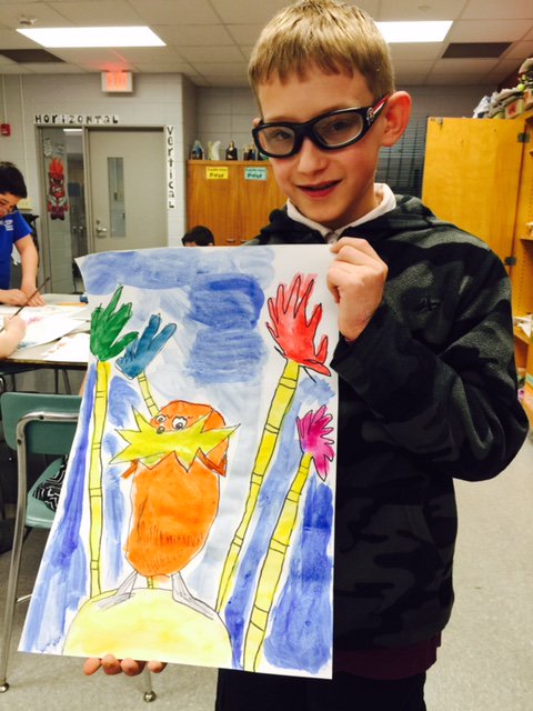 MrsArnoldART's tweet photo. #Lorax paintings complete! #62learns #62ICS #DrSeuss https://t.co/xQK0u6gNEA