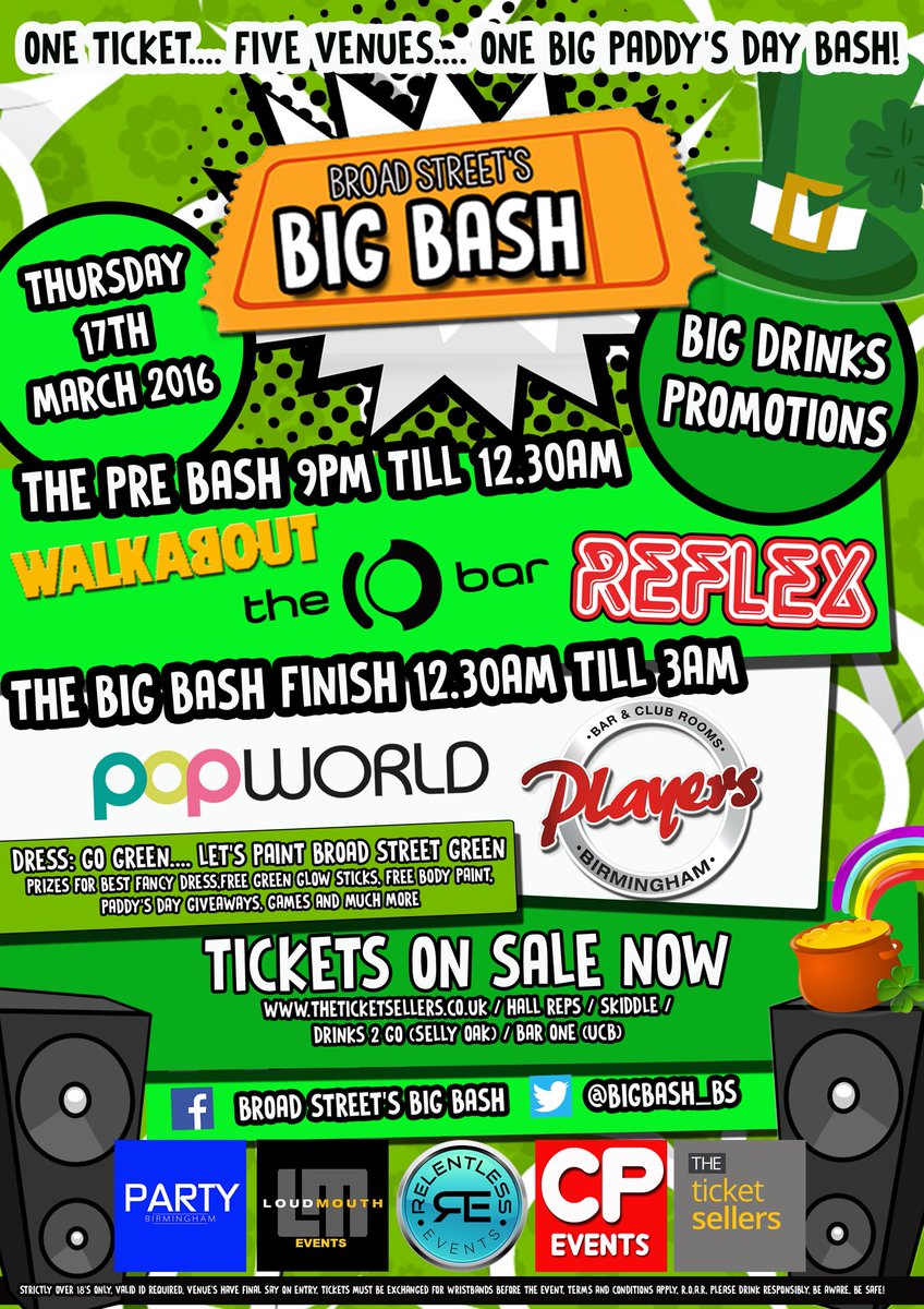 Broad St's Big Bash (@bigbash_bs) on Twitter photo Tickets flying 4the #BigBash <a href="/TicketSellers/">TicketSellers</a> - <a href="/PopworldBrum/">Popworld Birmingham</a> <a href="/PlayersBarBham/">Players Birmingham</a> <a href="/ObarBham/">O Bar Birmingham</a> <a href="/WalkaboutBrum/">Walkabout Birmingham</a> <a href="/ReflexBroadSt/">Reflex Broad Street</a> Tickets flying 4the #BigBash <a href="/TicketSellers/">TicketSellers</a> - <a href="/PopworldBrum/">Popworld Birmingham</a> <a href="/PlayersBarBham/">Players Birmingham</a> <a href="/ObarBham/">O Bar Birmingham</a> <a href="/WalkaboutBrum/">Walkabout Birmingham</a> <a href="/ReflexBroadSt/">Reflex Broad Street</a>