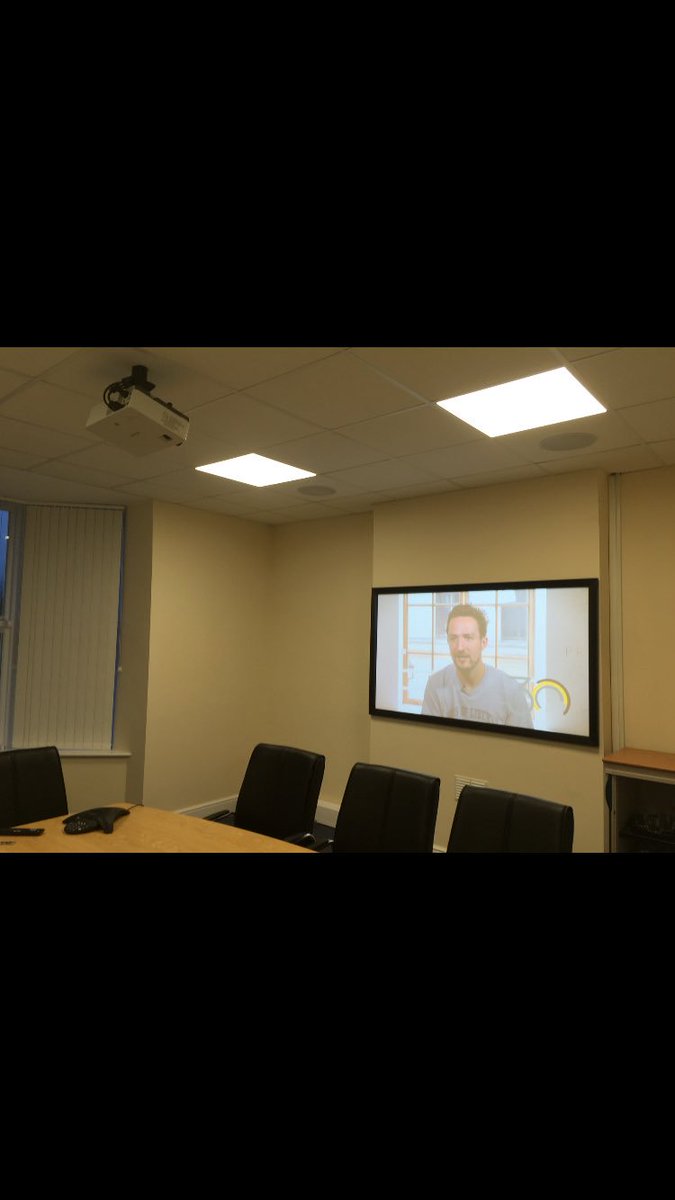 BeoWilmslow's tweet photo. Fabulous conference facilities fitted at Warrington company today; dataprojector/screen/sound system #greatinstall https://t.co/7npR5WUiGd