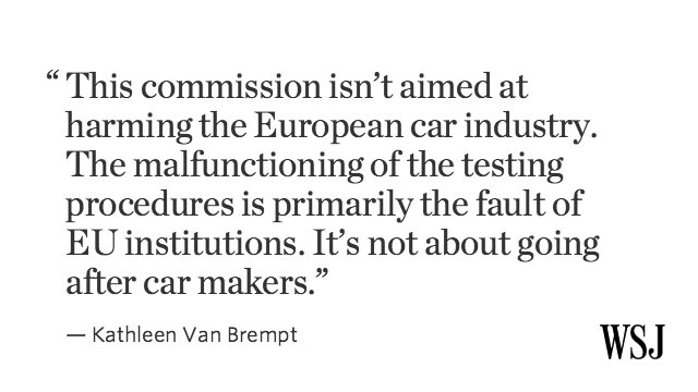 With car emissions probe, EU lawmakers hope to create an "ever cleaner union" on.wsj.com/24BolgN