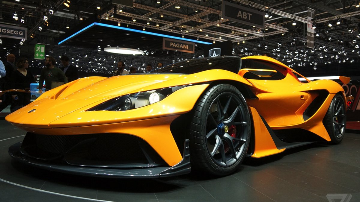 verge's tweet photo. The Apollo Arrow hypercar was inspired by the F-22 Raptor stealth fighter, and sharks https://t.co/KURmwFgpmo https://t.co/P9Kw2PaYe6