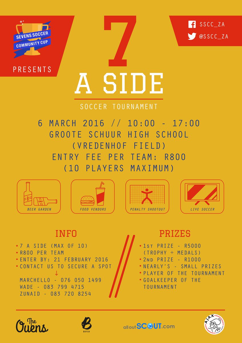 SSCC_ZA's tweet photo. This is it!!!! All spots are taken and all bets are off, its all about the cup and the grand prize. Stay tuned...... https://t.co/zZnvmj8NVU