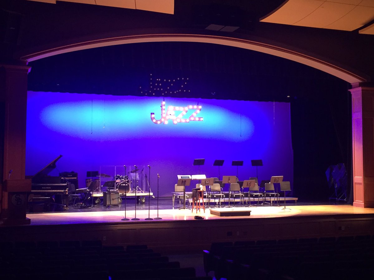 SBRHSMusic's tweet photo. The stage is set! Tonight's the night! #SBRHSJazzFestival #DanMoretti #JazzEducation https://t.co/MDoPdCXWSw