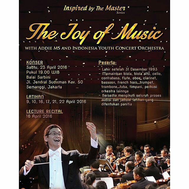 Untuk para remaja yang minat main di orkestra, silakan daftar ya.