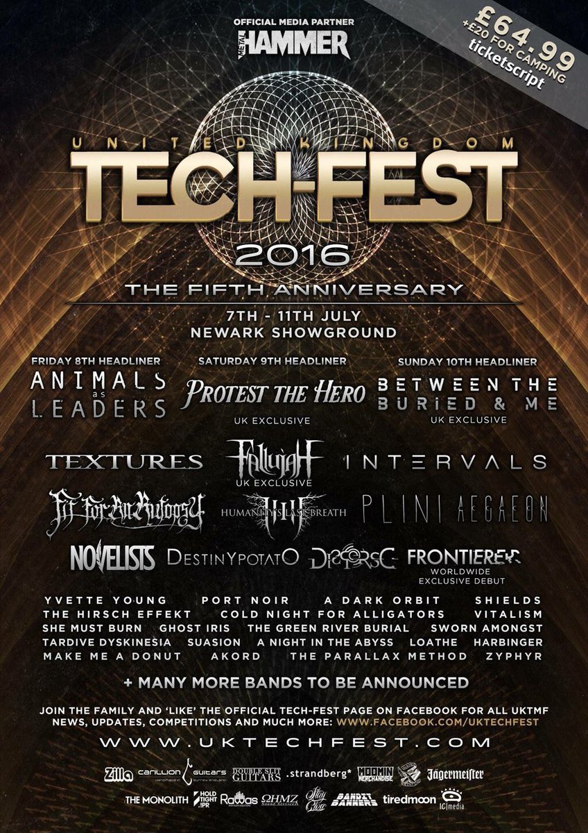 We are incredibly pleased to announce we are playing this years @UKTechMetalFest on this HUGE line-up! #UKTM #RIFFS