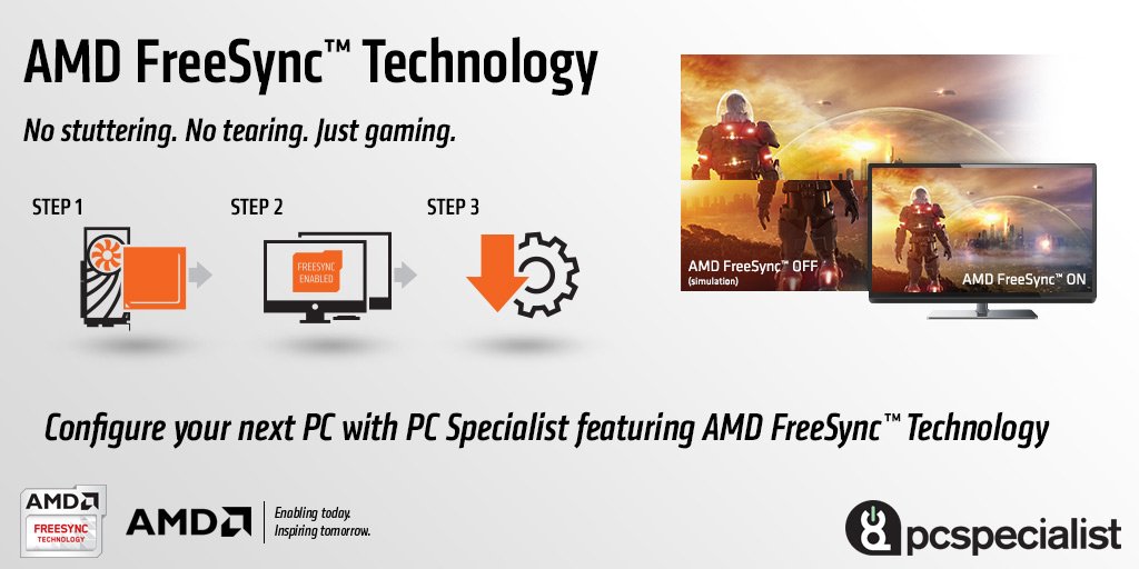 PCSpecialist's tweet image. Configure your @PCspecialist system featuring #AMDFreeSync Technology: bit.ly/1VQ7L6Y @AMD_UK