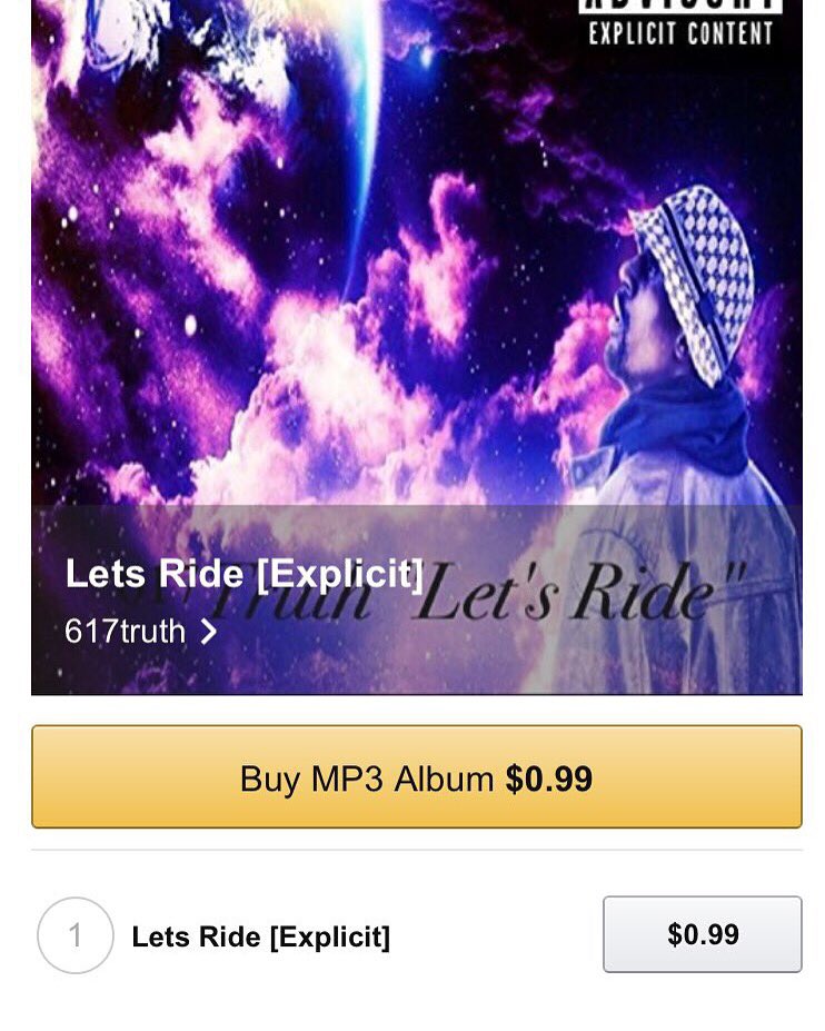 617Truth's tweet image. Check out my ‼️ Single ‼️ on amazon search "Lets Ride" by 617truth #617Truth #Truth #Truthcoming2016 @amazon