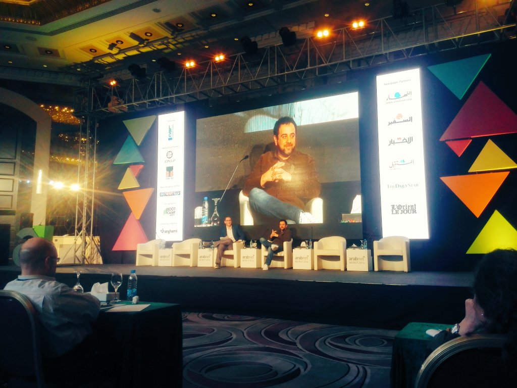 HyperchickAisha's tweet photo. .@ClearTag founder Tarek Dajani shares with @OmarChr recommends 20% equity shares to team. @ArabNetME #Beirut https://t.co/NNz0RLMTHi