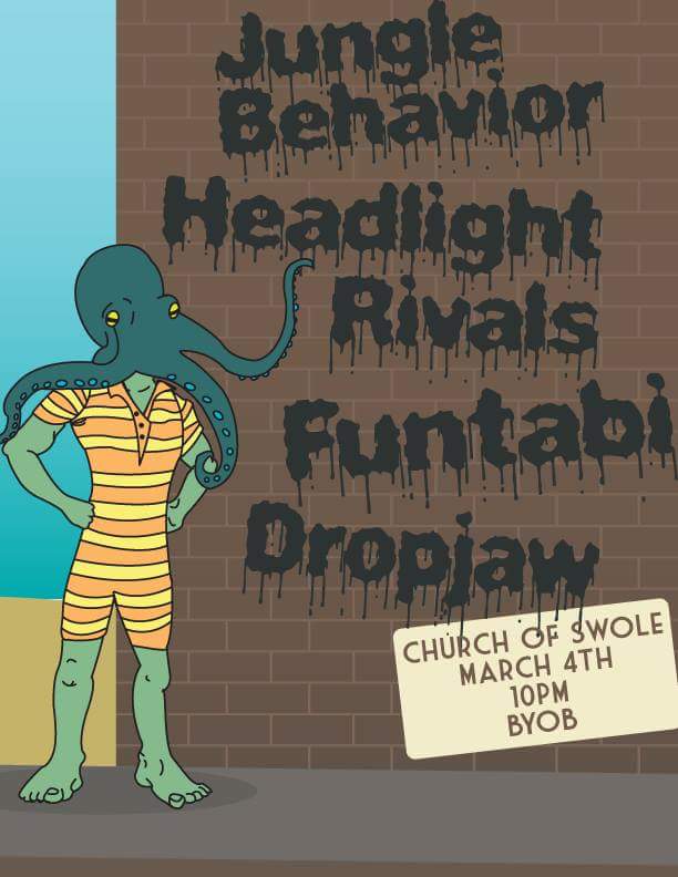 Dropjah's tweet photo. Dropjaw is live in Manhattan KS on Friday. #houseshow #Bringyourownblues. https://t.co/t50SZbJkLB
