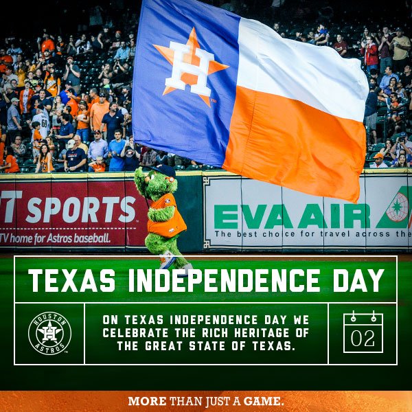 astros's tweet photo. Today we celebrate the great state of Texas, y’all! https://t.co/X0JCn2C3gN