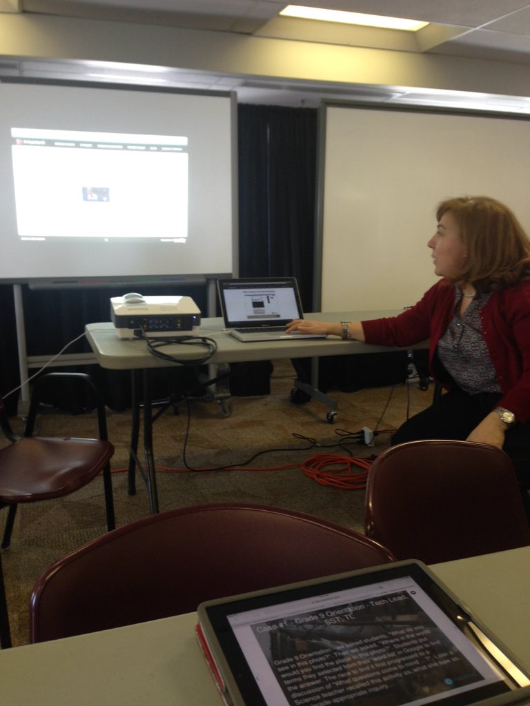 whataathinks's tweet photo. Augustine's Alda Nunes sharing #newsela as dig literacy tool: differentiating reading in French #spcmercy #dpcdsb https://t.co/ZvlJ3nANyR