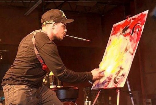 Bump_in2's tweet photo. Meet Christopher "CJ" Johnson @kolpeace - creating freestyle #art to #music! #inspiring #Charleston #CSU #bumpinto https://t.co/Ti5Ixw0DS0