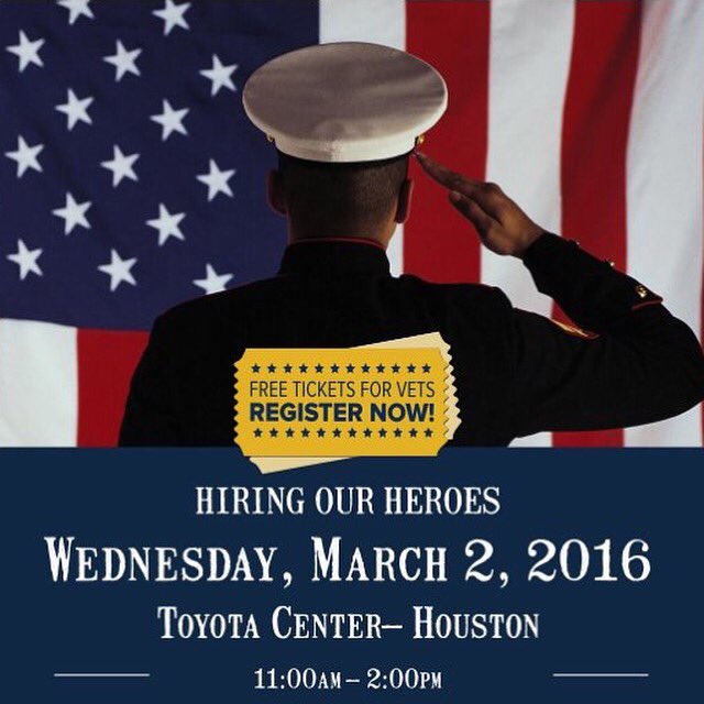 ToyotaCenter's tweet image. Come out today from 9:30-2pm for our @HiringOurHeroes veteran job fair! Even @Dakota_Meyer will make an appearance!