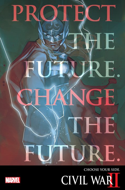 Marvel's tweet photo. Choose your side. #CivilWarII https://t.co/fYCOsoLkZM