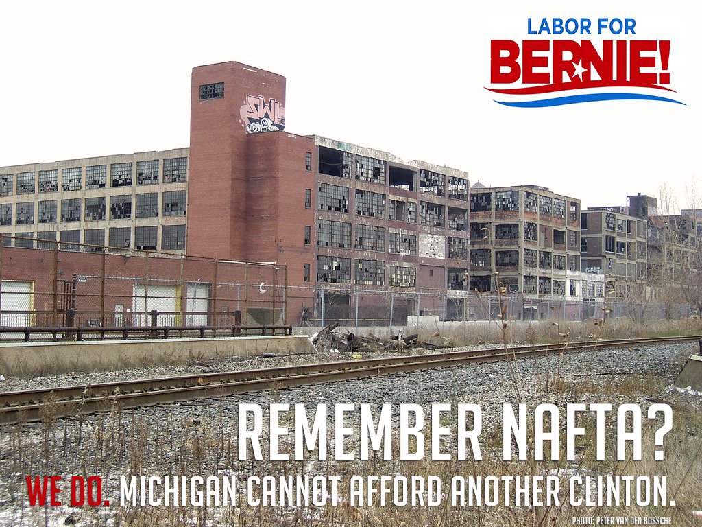 LaborForBernie's tweet photo. #NAFTACLINTON https://t.co/IXFsiBommJ