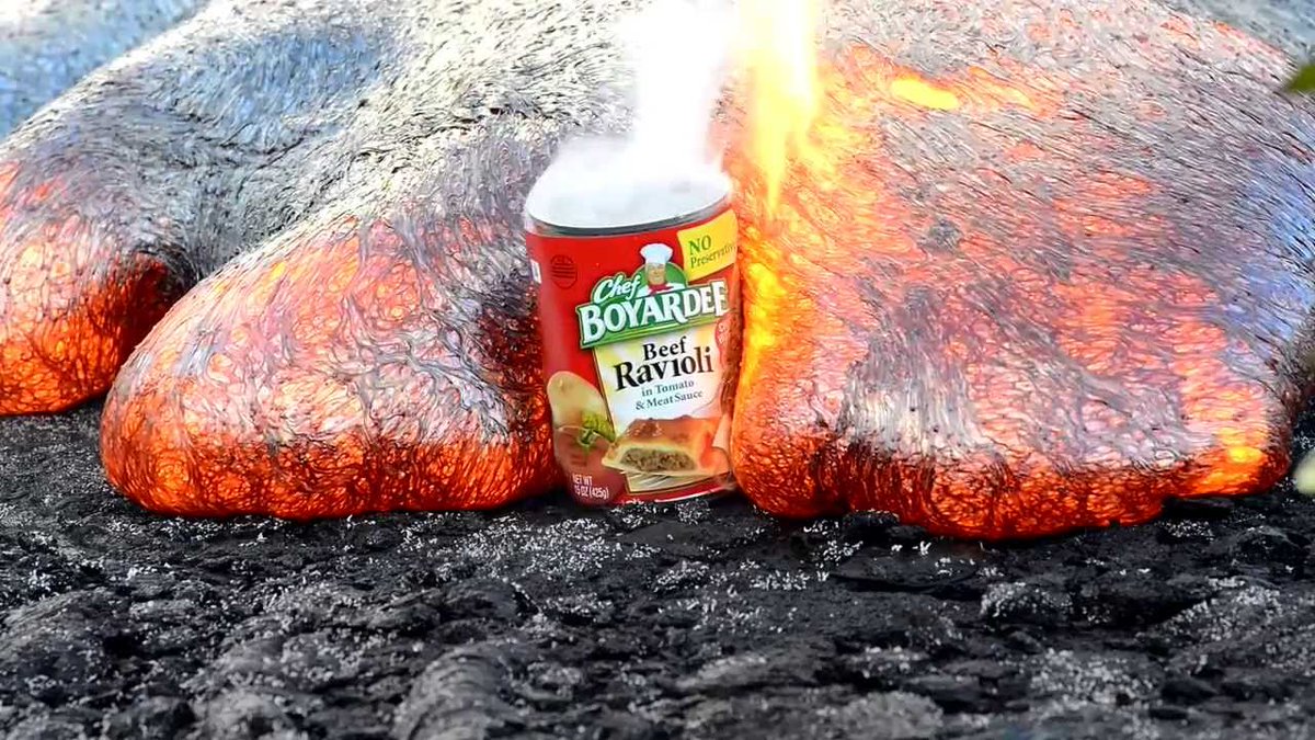 Cooking a can of ravioli with lava! - bit.ly/1TGgJoc
