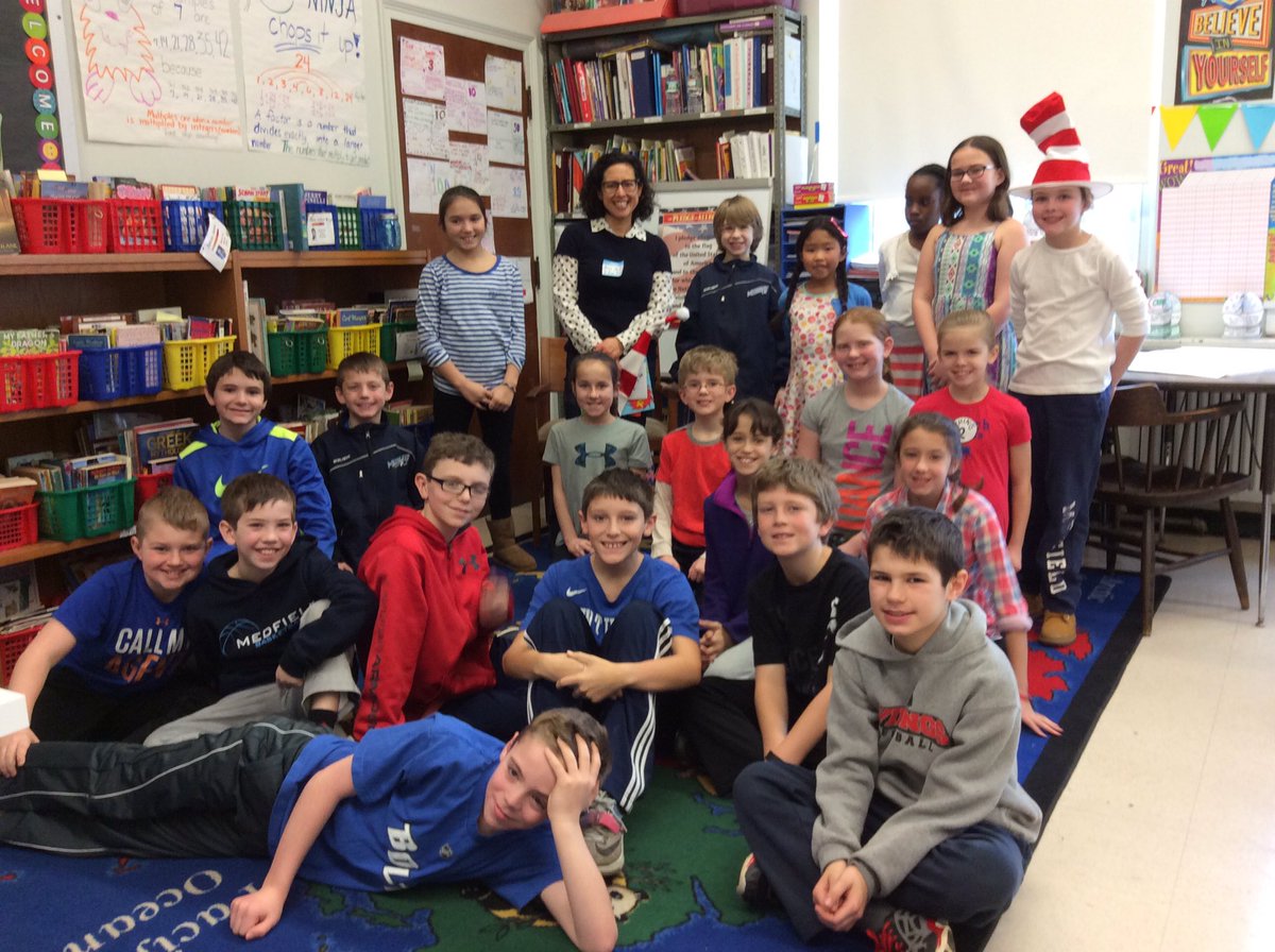 Thank you Mrs. O'Shea-Brooke for reading to Room 19 today! #ReadAcrossAmerica #beproudbedale
