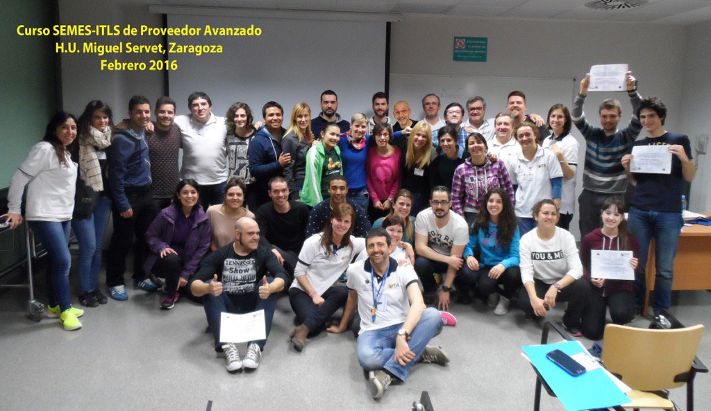 raulalbas's tweet photo. Por fin acabado el ITLS-avanzado, menudos profesionalazos tenemos en la extrahospitalaria de Aragón. https://t.co/T9GhsEmKAY