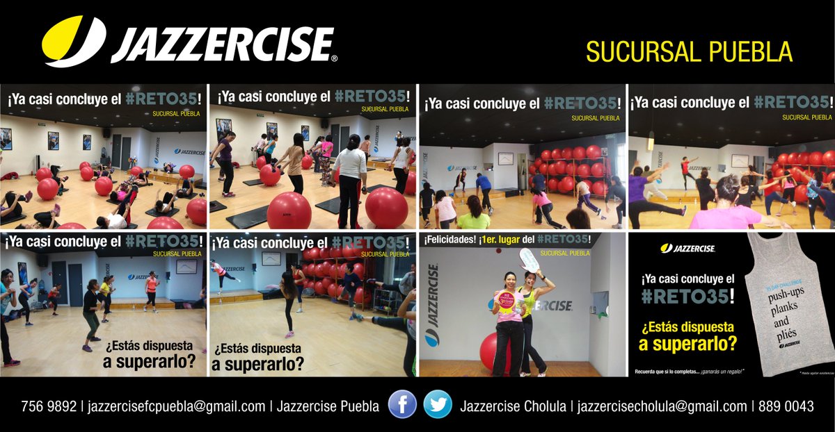 JazzPue's tweet photo. ¡No podríamos estar más orgullosos!!! Ya con nuestras 1ras ganadoras del #RETO35 #35daychallenge #thenewjazzercise https://t.co/m9P0Z5Jff7